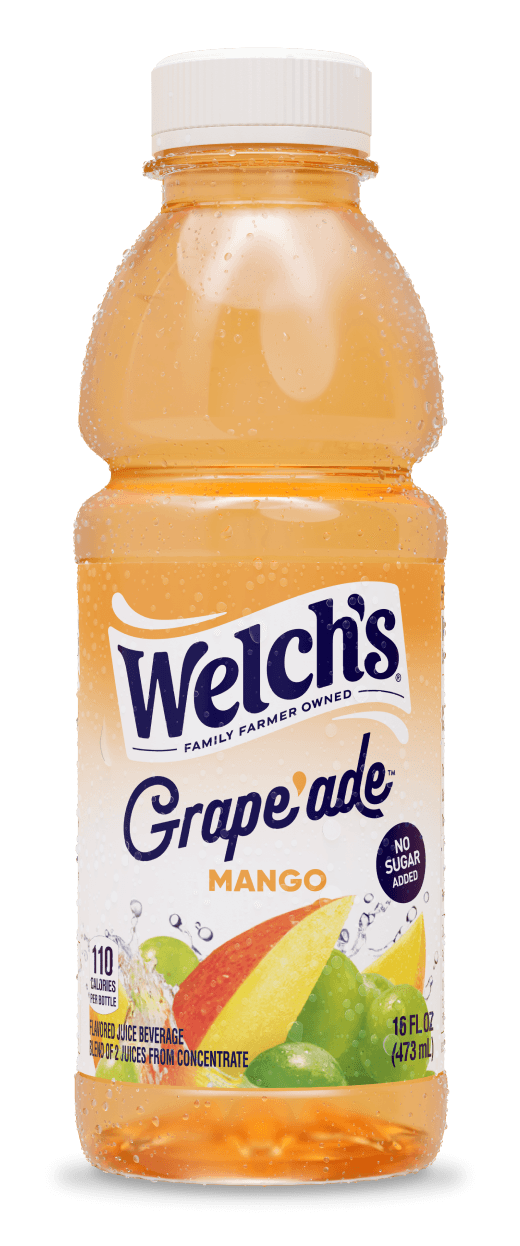 Picture of a cold and refreshing can of Welch's Grapeade.