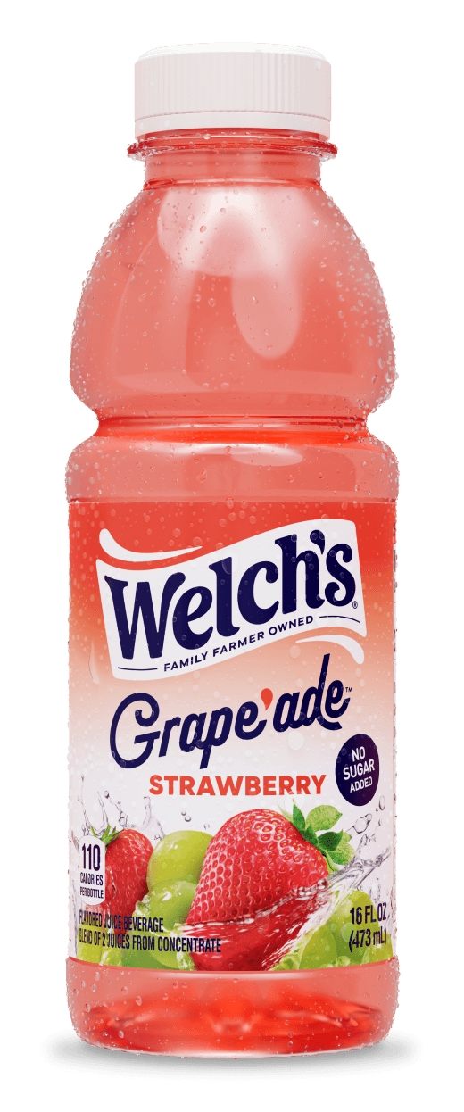 Picture of a cold and refreshing can of Welch's Grapeade.